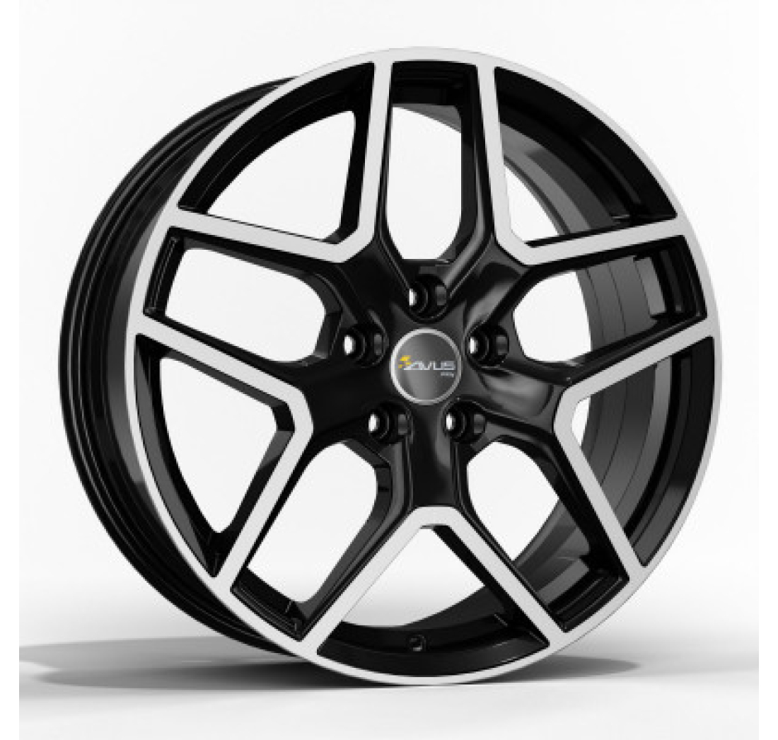 AC-519 7x 17 +35 5x110 AVUS 65,1 BLACK POLISHED